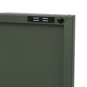 Green Metal Organizer Cabinet / Sideboard