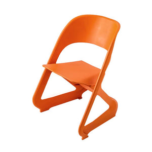 Stackable 4 Pack Of Orange Kitchen Dining Chairs