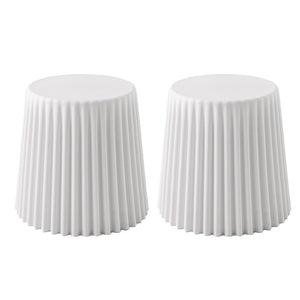 White Cupcake Stool - 2 Pack