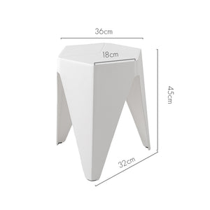 White Plastic Stacking Puzzle Stools - 2 Pack