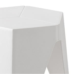 White Plastic Stacking Puzzle Stools - 2 Pack