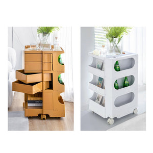 5 Tier Green Trolley Side Table / Organizer