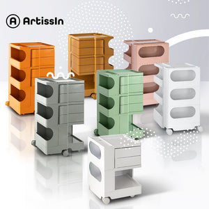 5 Tier Grey Trolley Side Table / Organizer