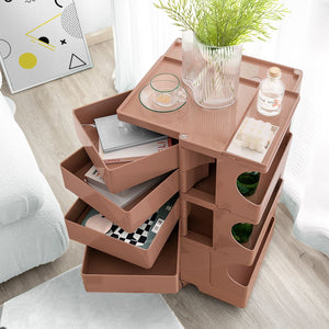 5 Tier Pink Trolley Side Table / Organizer