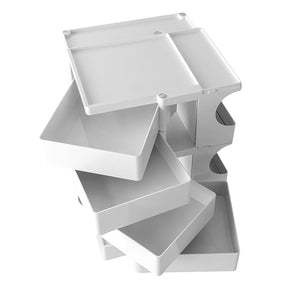 5 Tier White Storage Organizer Trolley