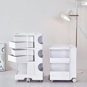 5 Tier White Storage Organizer Trolley