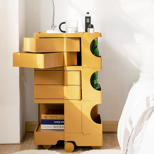 5 Tier Yellow Storage Organizer Trolley
