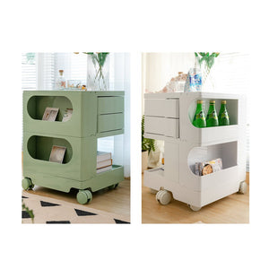 3 Tier Orange Trolley Side Table / Organizer