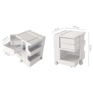 3 Tier White Drawer Cart / Organization Trolley