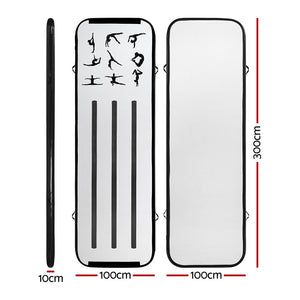 3M Air Track Gymnastics Tumbling Mat | Exercise Cheerleading | Unique Black