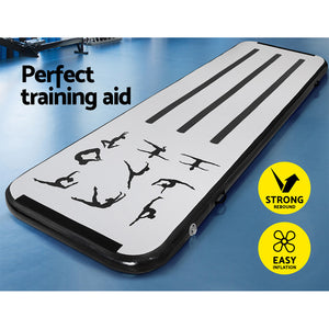 3M Air Track Gymnastics Tumbling Mat | Exercise Cheerleading | Unique Black