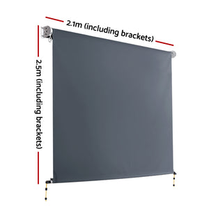 Outdoor Roller Blinds | Retractable | 2.1x2.5M | Instahut