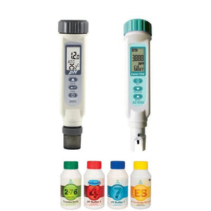 AZ Waterproof pH Pen + EC Pen Set + Hygen Probe Care Set