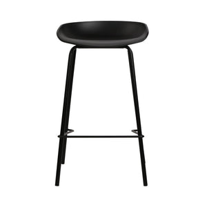 Black Metal Bar Stools For Kitchen - 4 Pack