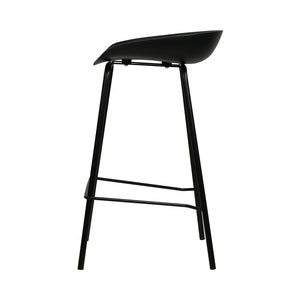 Black Metal Bar Stools For Kitchen - 4 Pack