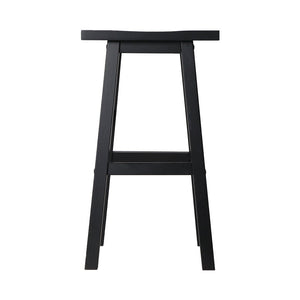 Black Beech Wood Bar Stools - Twin Pack