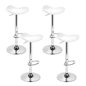 White Kitchen Swivel Bar Stools - 4 Pack