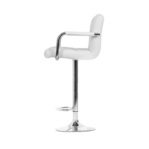 Swivel Bar Stools With Gas Lift - White Seats - 2 Pack