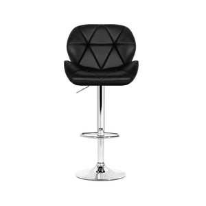 4PCS Kitchen Bar Stool Set - Black And Chrome