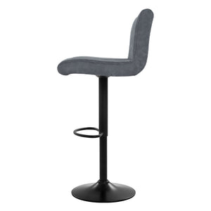 Line Style Bar Stools With Grey PU Leather Seats