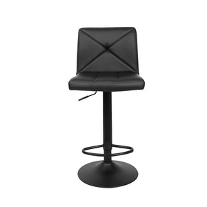 Black Studio Styled Gas Lift Bar Stools - 2 Pack