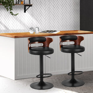 Bar Stools With Back Rests - 2 Pack