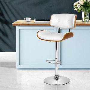 Classic White Gas Lift Bar Stools