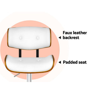 Wooden Gas Lift Bar Stool - 2 Pack