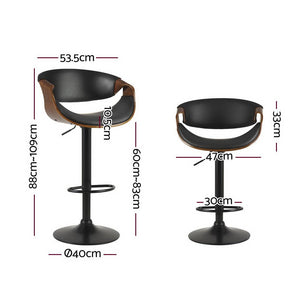 Swivel Bar Stools With Gas Lift And Foot Rests