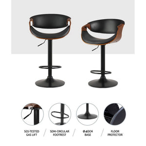 Swivel Bar Stools With Gas Lift And Foot Rests