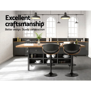 Artiss Swivel Bar Stools Set of 2 | Stylish Kitchen Gas Lift Bar Chairs