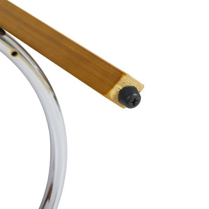 Black And Brown Walnut Wood Bar Stools - 2 Pack