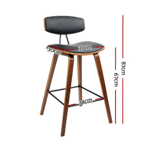 Circular Footrested Bar Stools - 4 Pack