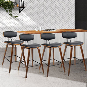 Circular Footrested Bar Stools - 4 Pack