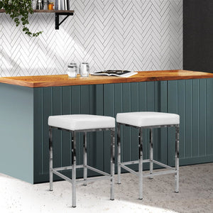 Retro Backless Bar Stools - 2 Pack