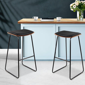 Backless PU Leather Bar Stools For Kitchen