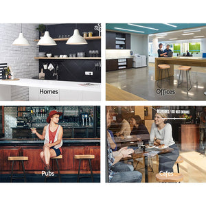 Backless Elm Wood Bar Stools - 2 Pack