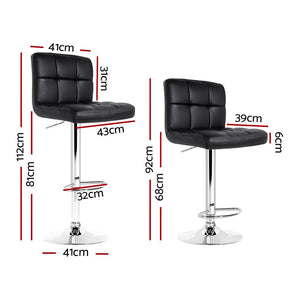2 Pack Of Black Bar Stools