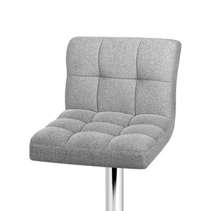 Grey Fabric Swivel Bar Stools - 2 Pack