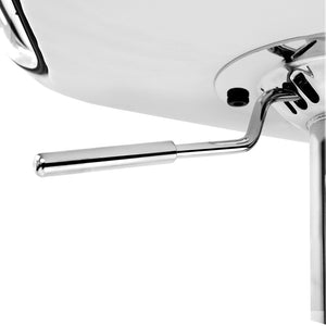 White And Chrome PU Leather Patterned Bar Stools