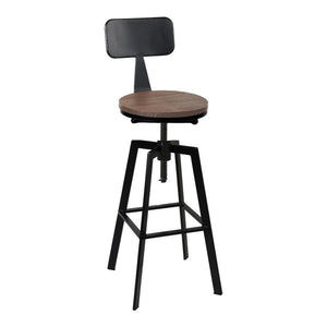 Black Industrial Studio Styled Metal Bar Stool