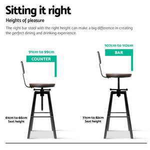 Black Industrial Studio Styled Metal Bar Stool