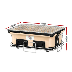 Ceramic BBQ Grill Smoker Hibachi | Japanese Tabletop Charcoal Barbecue | Brand: Grillz