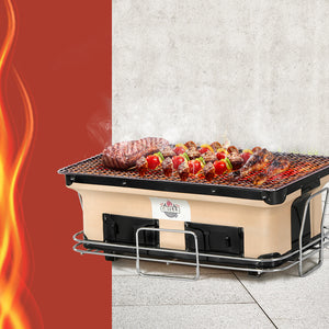 Ceramic BBQ Grill Smoker Hibachi | Japanese Tabletop Charcoal Barbecue | Brand: Grillz