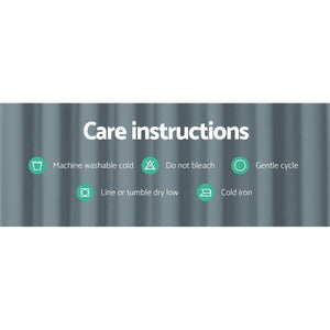 Artiss 2X Blockout Curtains Blackout Window Curtain Eyelet 240x230cm Grey