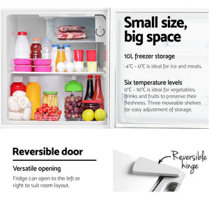 Devanti 48L Portable Mini Bar Fridge - White - The Hippie House