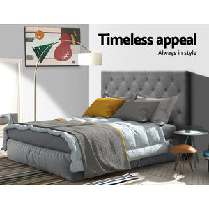 Artiss King Single Size Bed Head Headboard Bedhead Fabric Frame Base CAPPI Grey