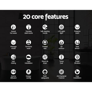 Cefito Bidet Electric Toilet Seat Cover - Smart Wash with Night Light