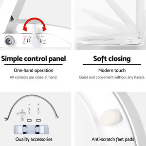 White Non-Electric Bidet Toilet Seat