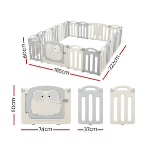 Baby Foldable Playpen | 20 Panels | Safety Play Activity Centre